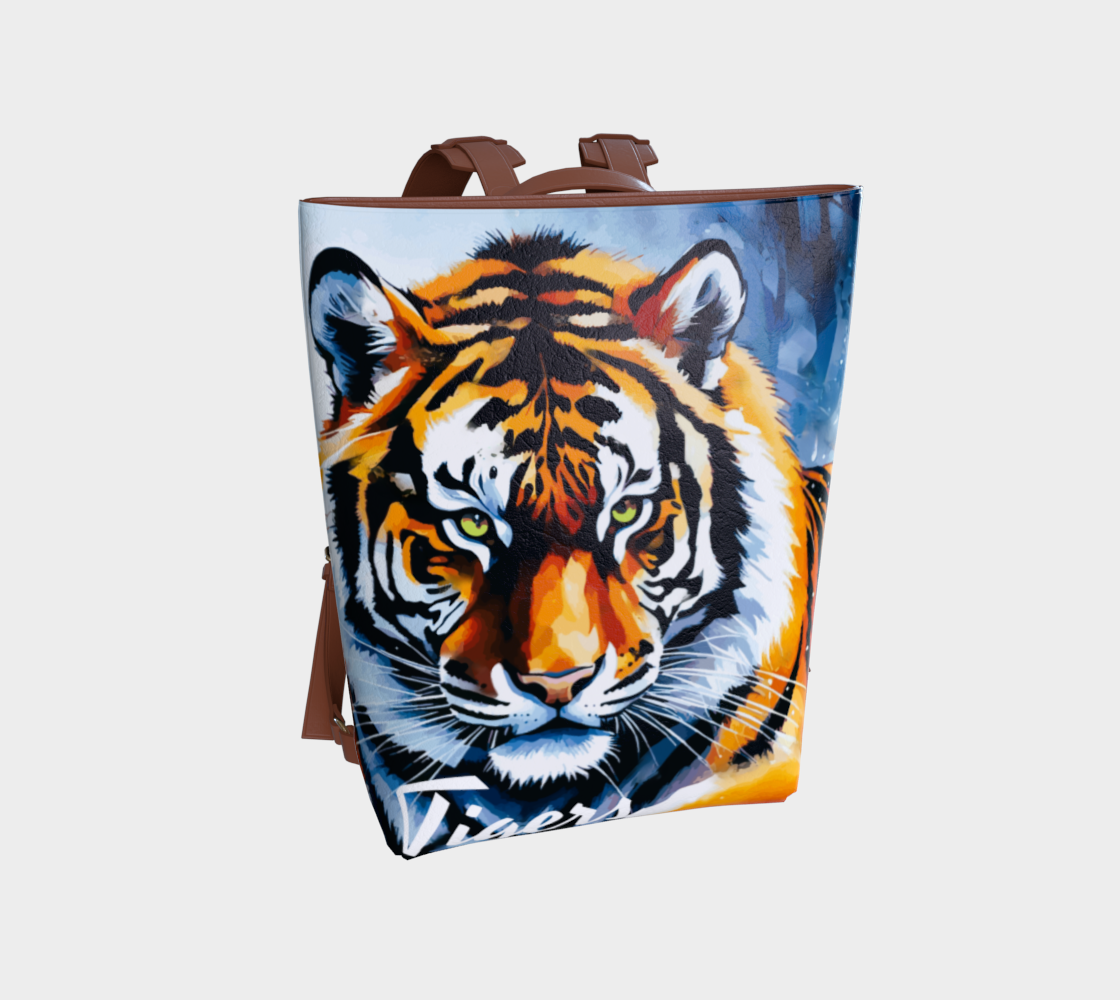Tigers Fan Vegan Leather Backpack