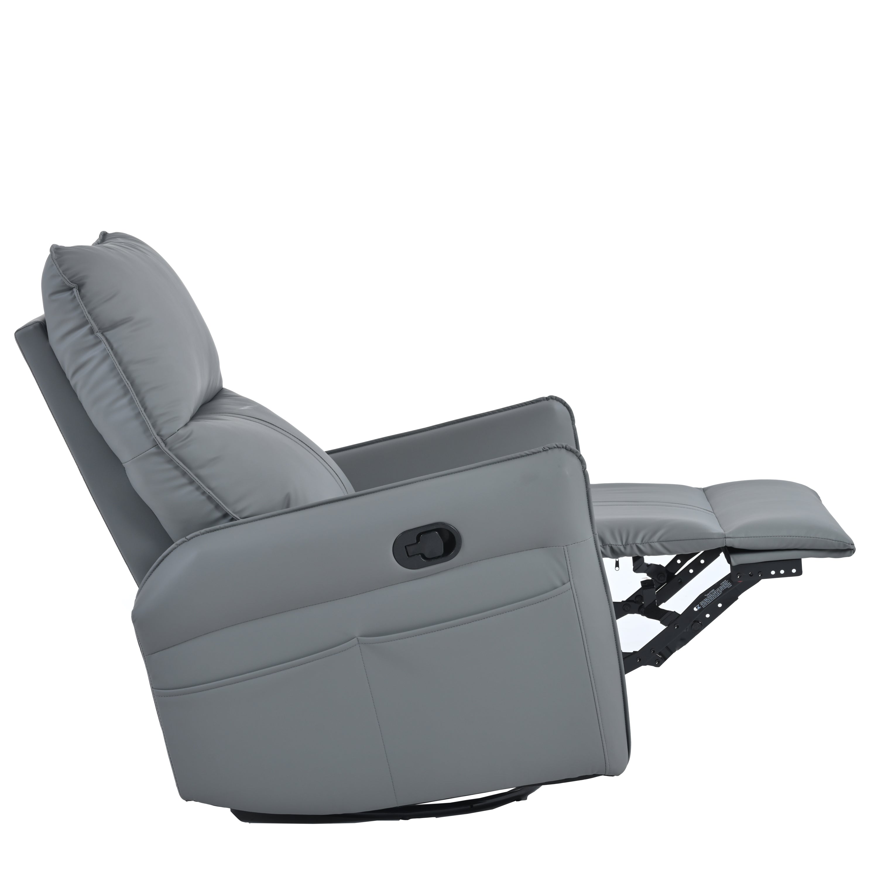 Rocker Recliner Chair,360° Swivel Nursery Rocking Chair,Glider Chair,Modern Small Rocking Swivel Recliner Chair for Bedroom,Living Room Chair Home Theater Seat,Side Pocket(Blue-gray+360° Swivel)