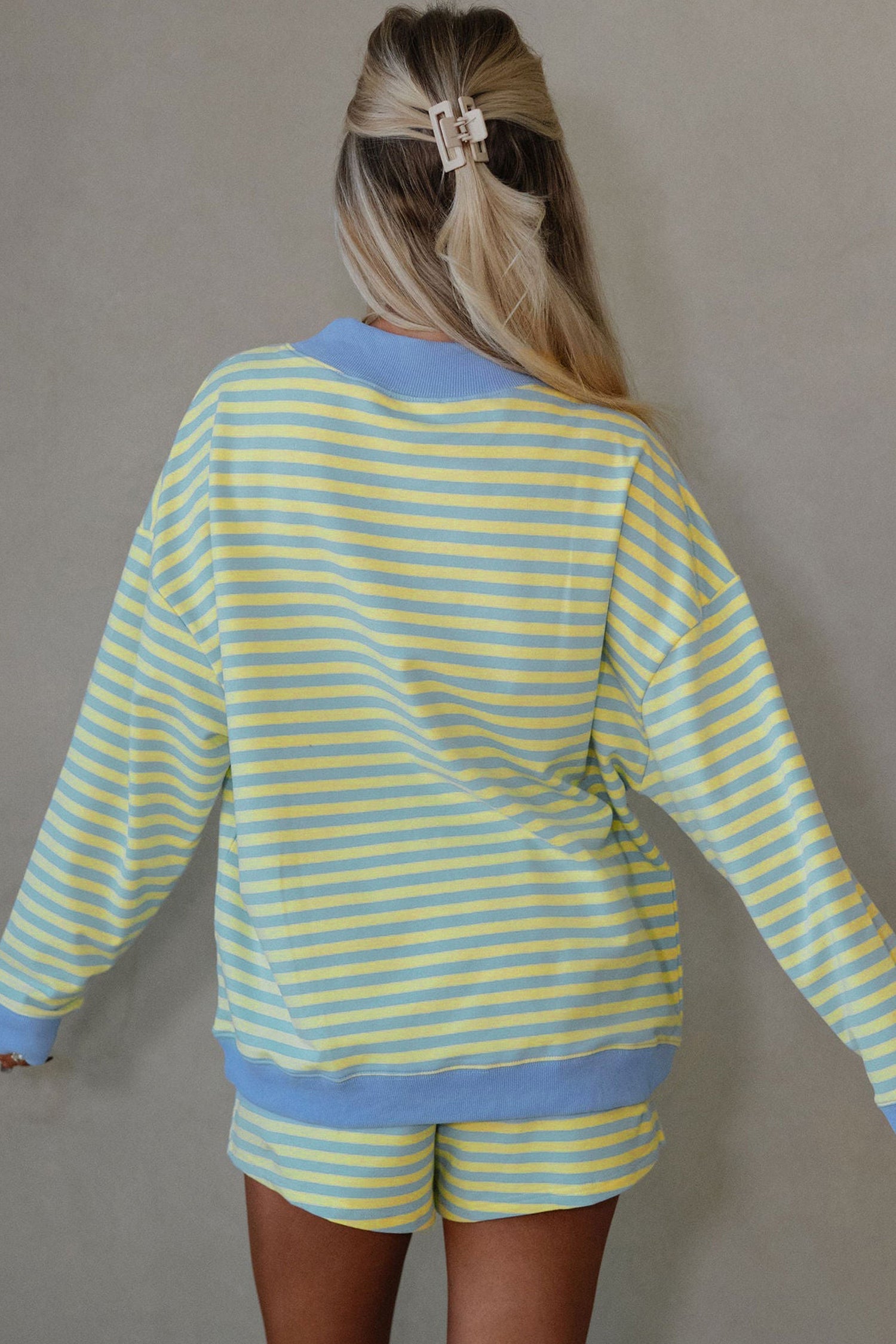 Long Sleeve Pullover & Pull-On Shorts Set