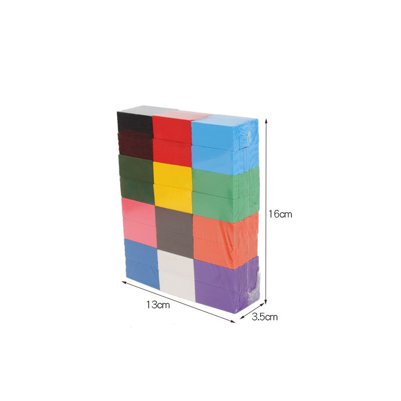Wooden Domino Blocks Building Kit – Colorful Educational Toy for Kids