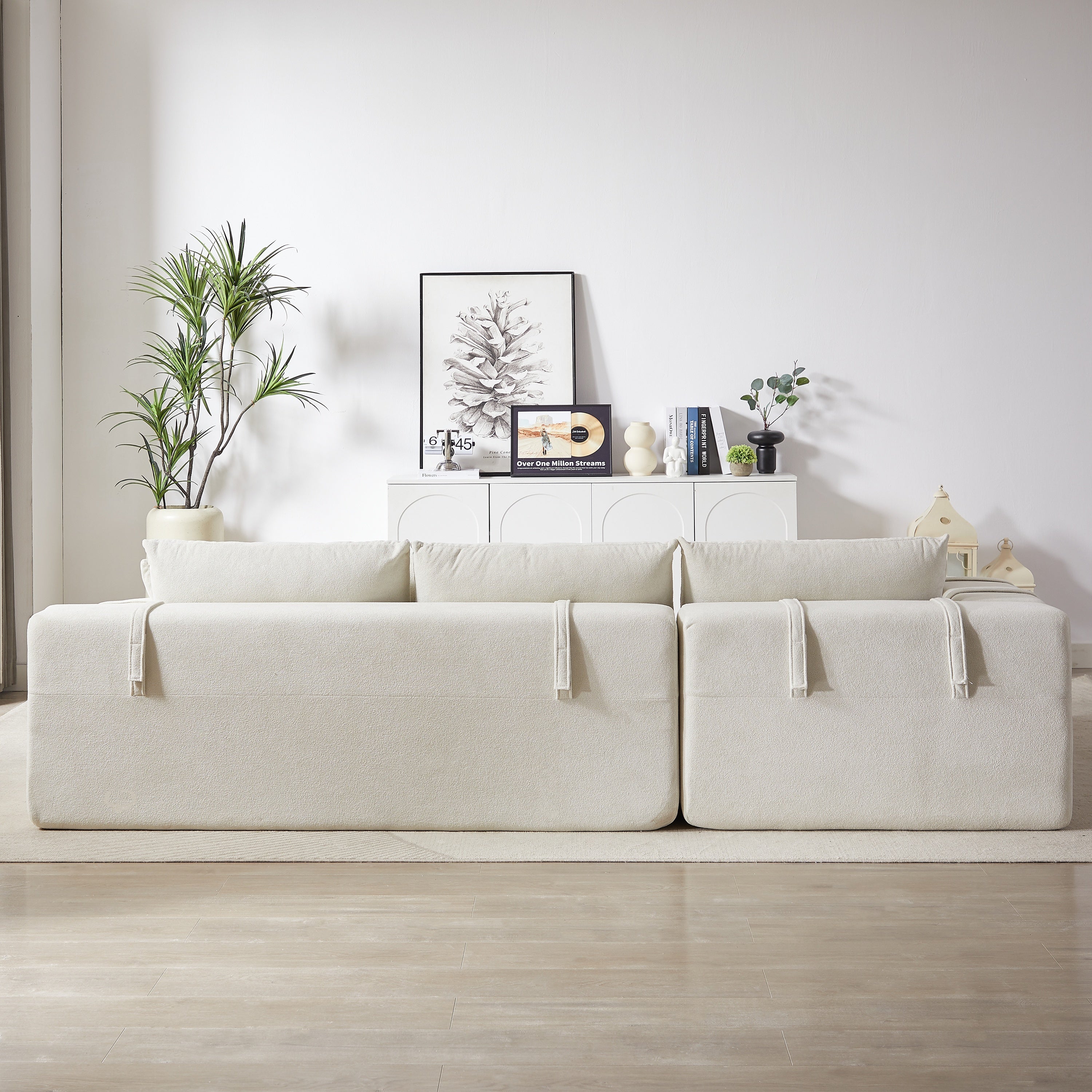 Modern Chenille Upholstered Sectional Sofa Couch Set,Modular 108' L Shaped Sectional Living Room Sofa Set With 6 Pillows,Free Combination Sofa Couch for Living Room,Bedroom