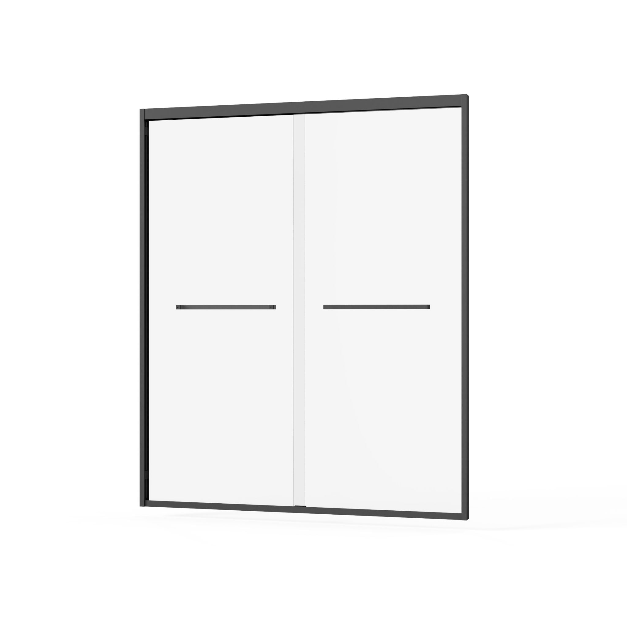 Goodyo - Double Sliding Bathtub Shower Door With Sgcc Clear Tempered Glass