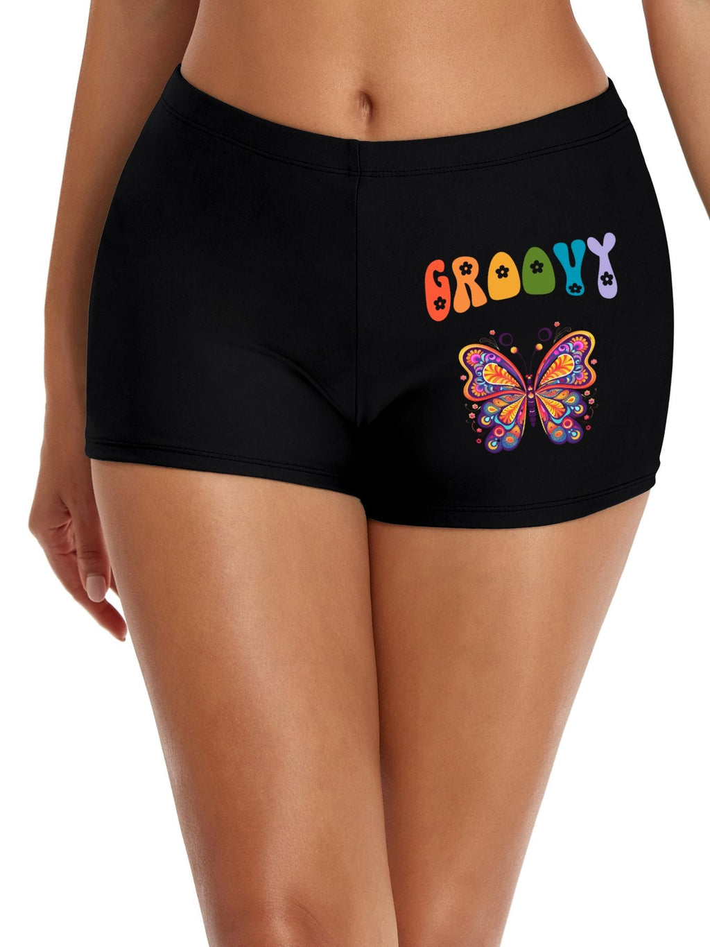 Groovy Butterfly Boxer Briefs Boy Shorts for Women (Made in USA)