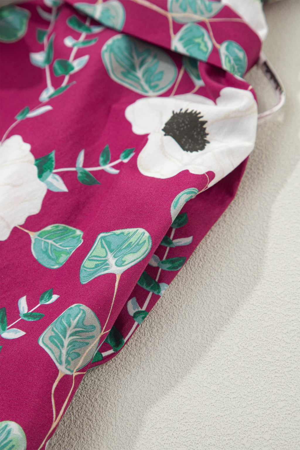 Floral Short Puff Sleeve Belted Mini Dress