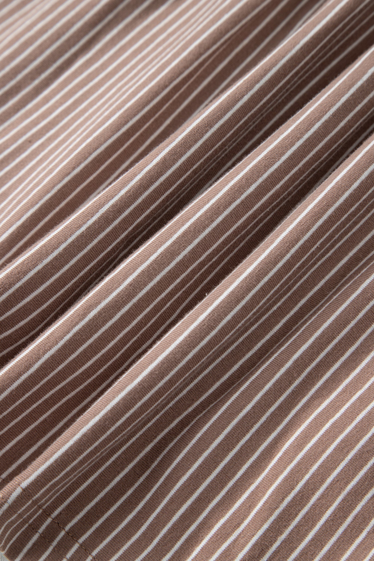 Stripe Buttoned V-Neck T-Shirt