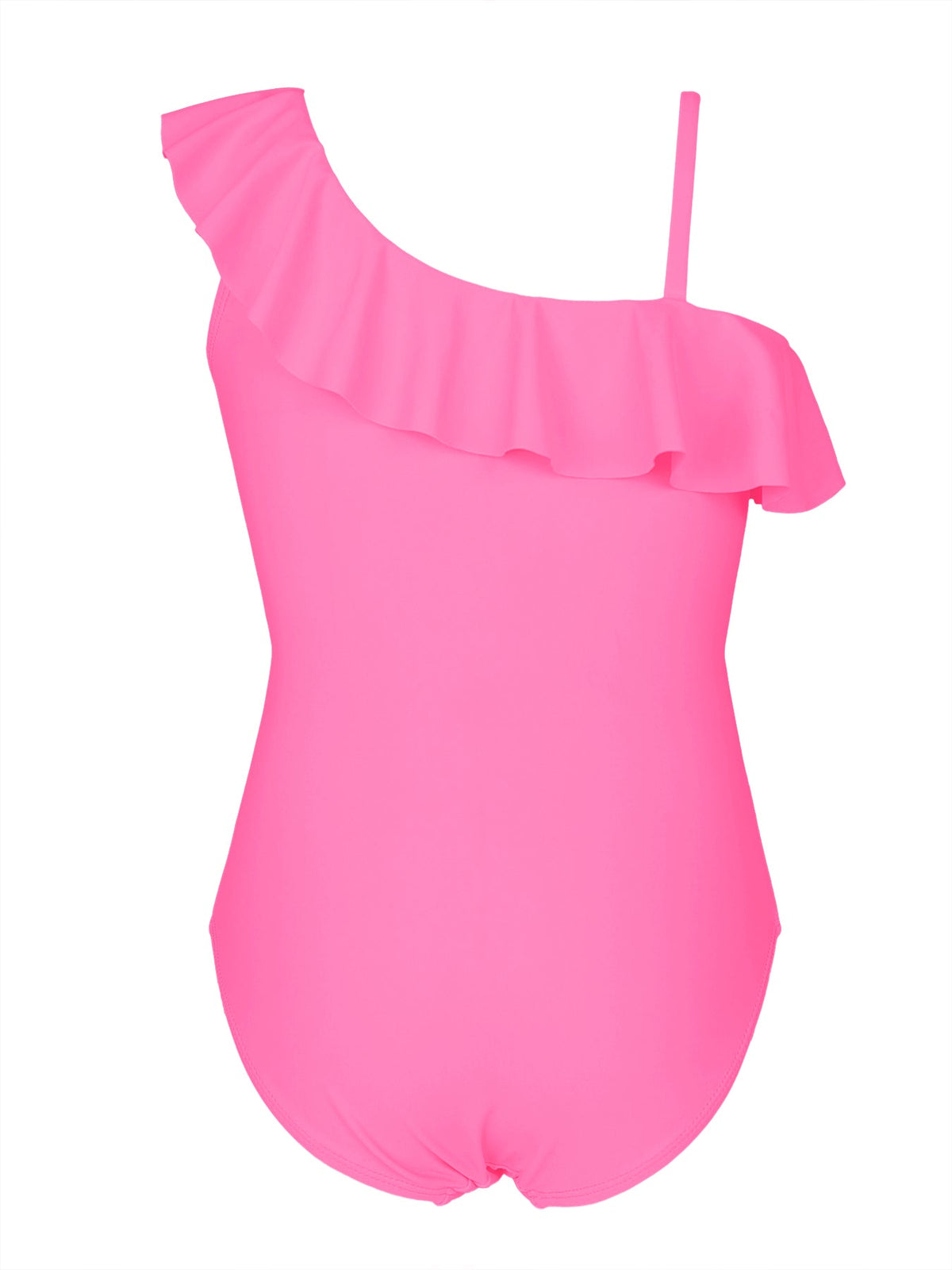 Groovy Butterfly Girls' Ruffled One-Piece Swimsuit (Front Printing)