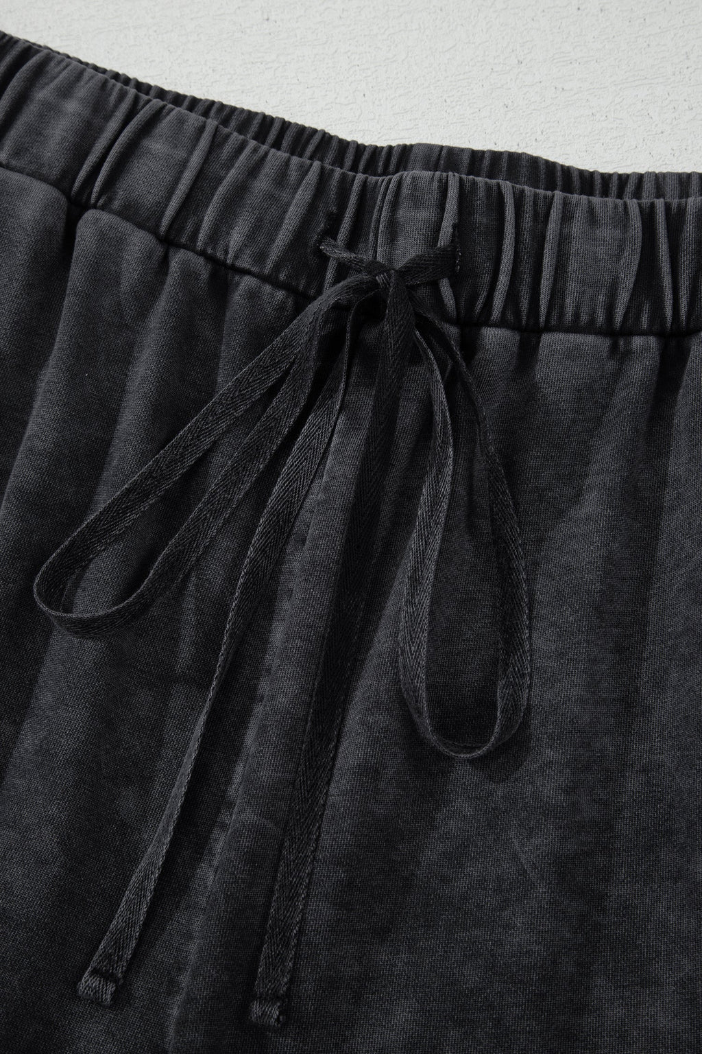 Plus Size Mineral Wash Exposed Seam Drawstring Pants