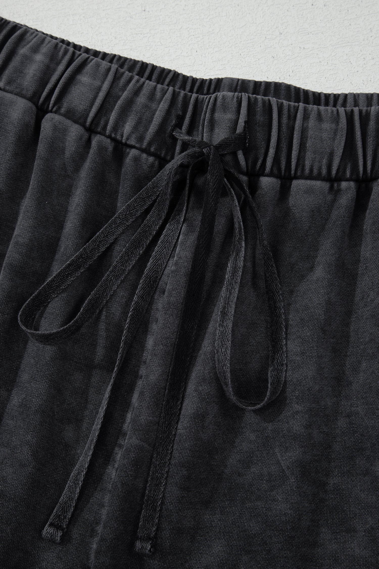 Plus Size Mineral Wash Exposed Seam Drawstring Pants