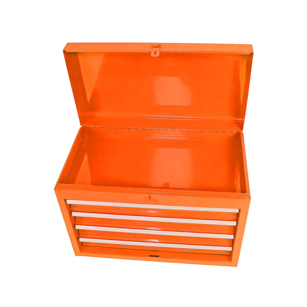 Rolling Tool Chest, 5-Drawer Tool Box Organizer w/Lockable Wheels & Sliding Drawers & Detachable Top & Adjustable Shelf, Tool Storage Cabinet for Garage Workshop(Orange)