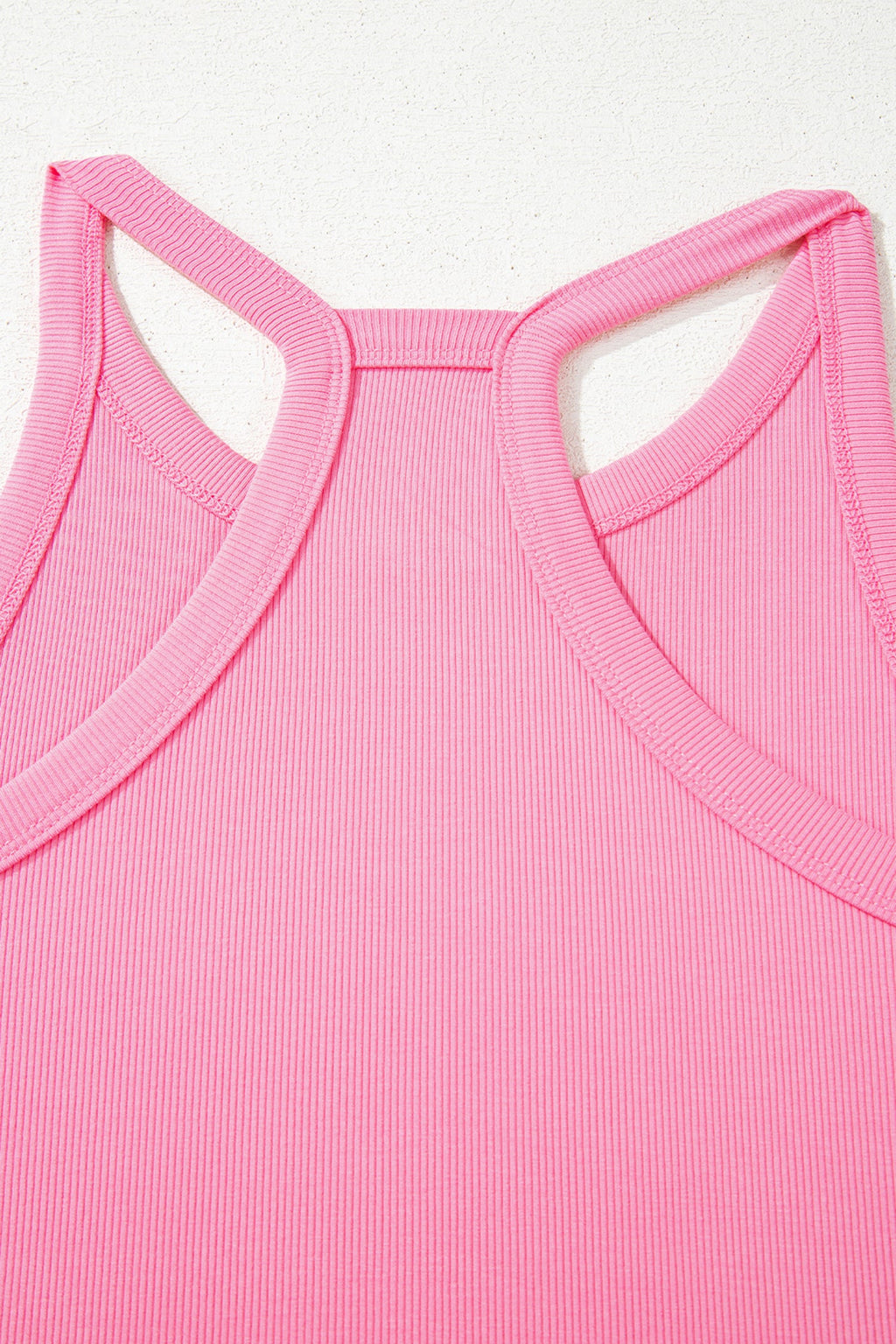 Solid Ribbed Tank Top & Sweatpants Set