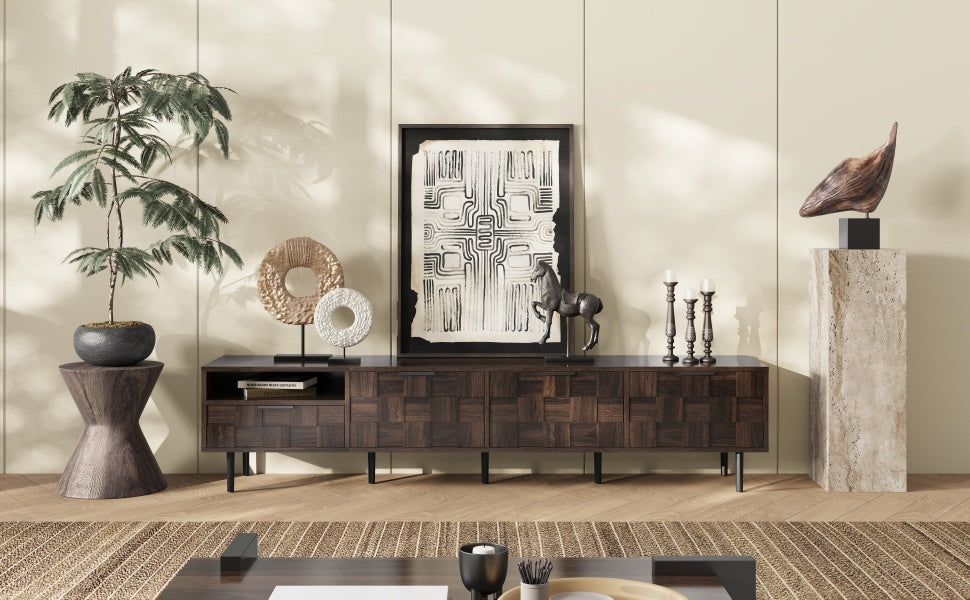 78 ' Mid Century Modern TV Stand for 65+ Inch TVs, TV Console with Storage Cabinets for Living Room, Entertainment Center Storage