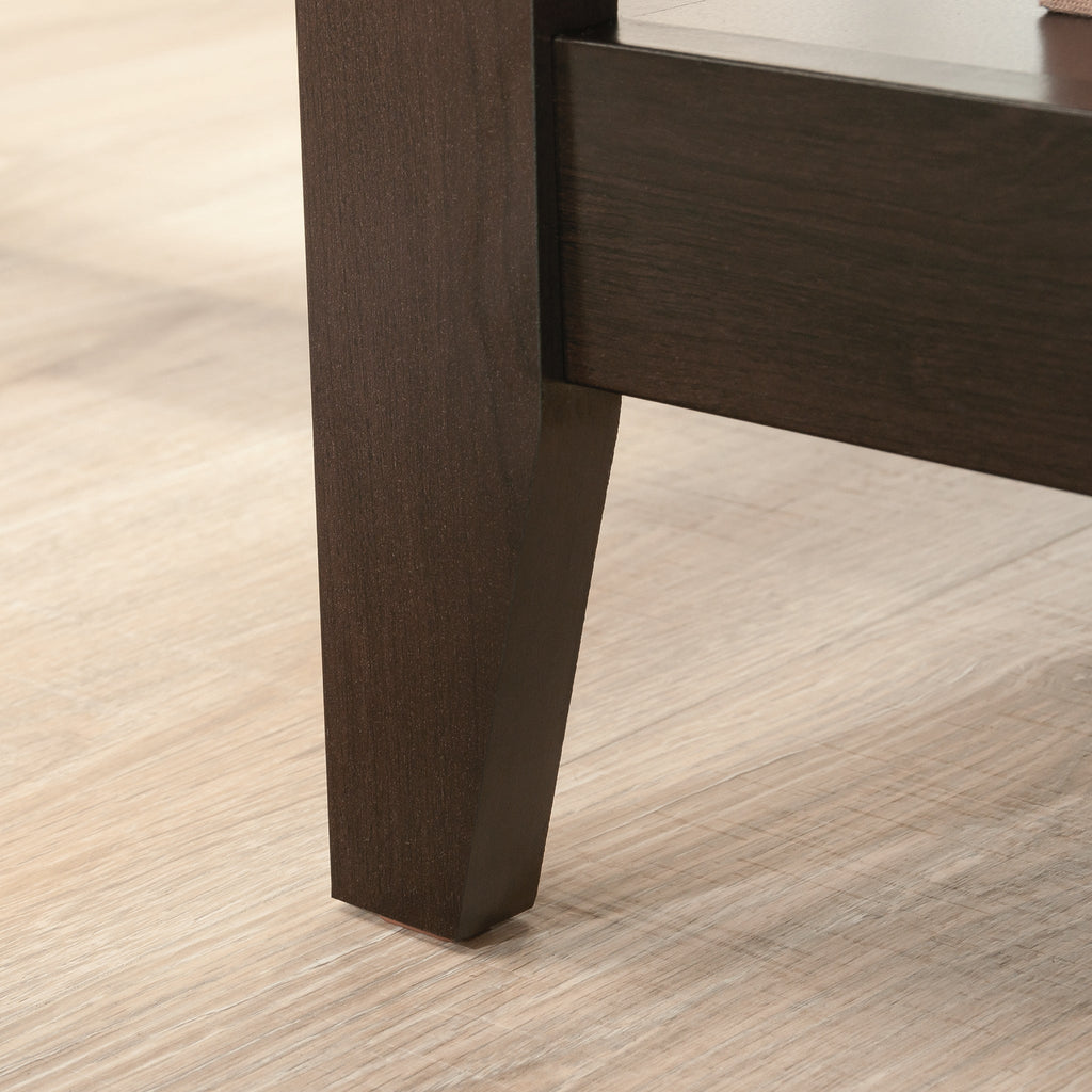L-Shaped Desk, Brown finish