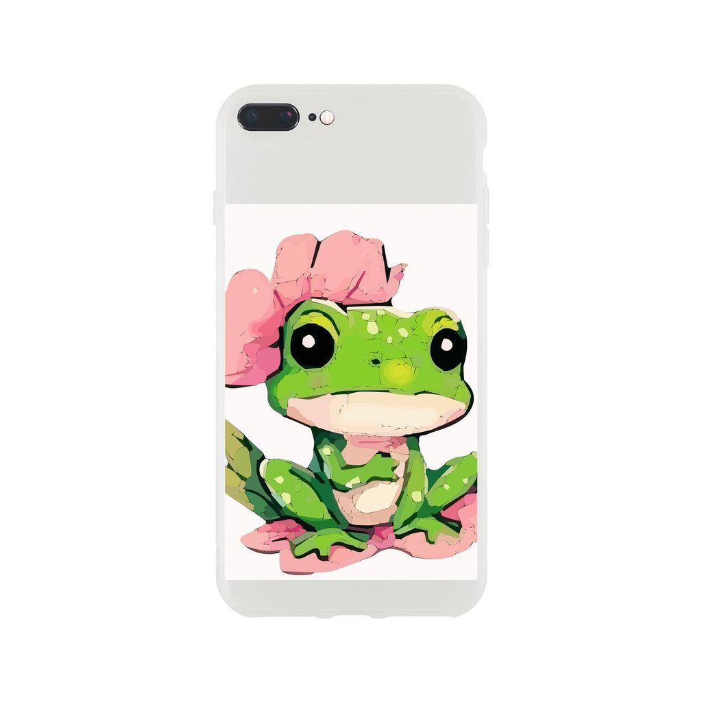 Green Frog on Lily Pad Flexi iPhone Case