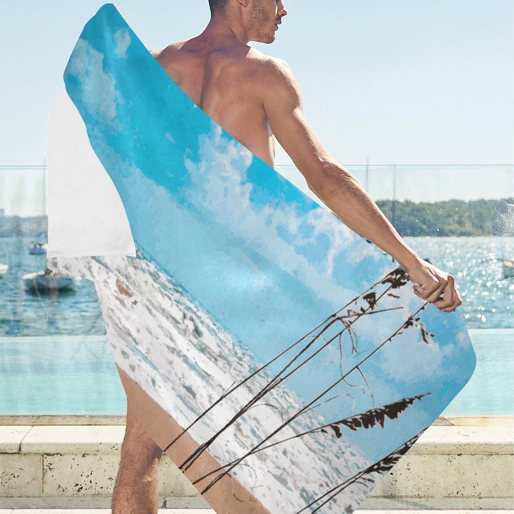 Ocean and Blue Skies Beach Towel - 30"x 60" (Made in USA)