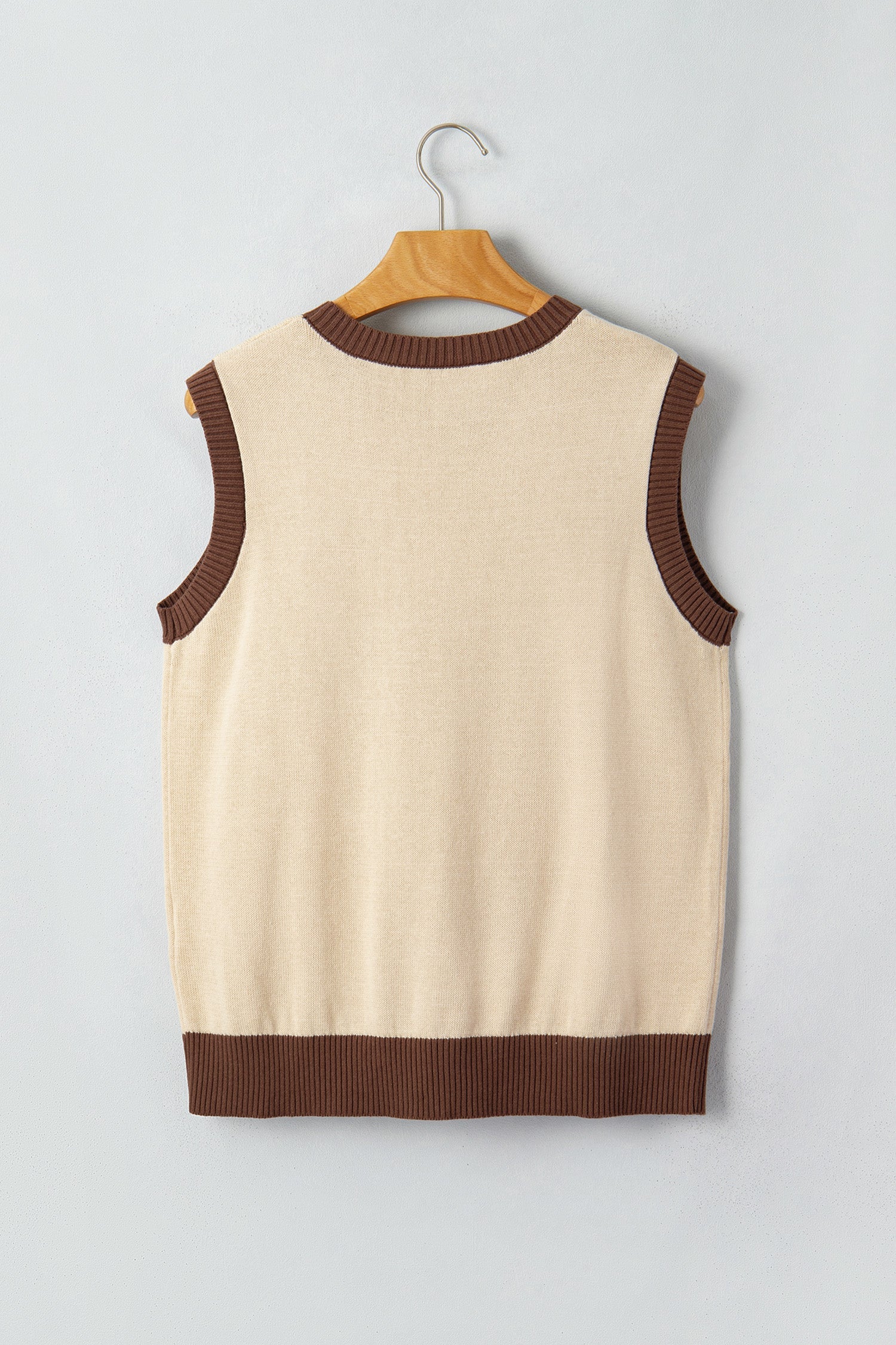 Western Colorblock Sleeveless Knit Vest