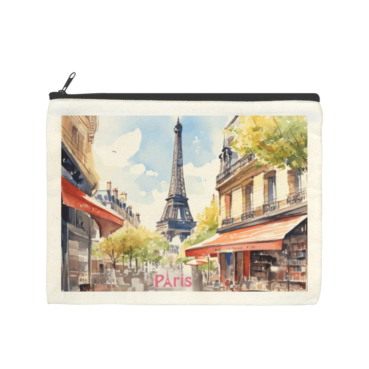 Eiffel Tower Paris France Cosmetic Bag with 2 Sided Printing (Made in USA)