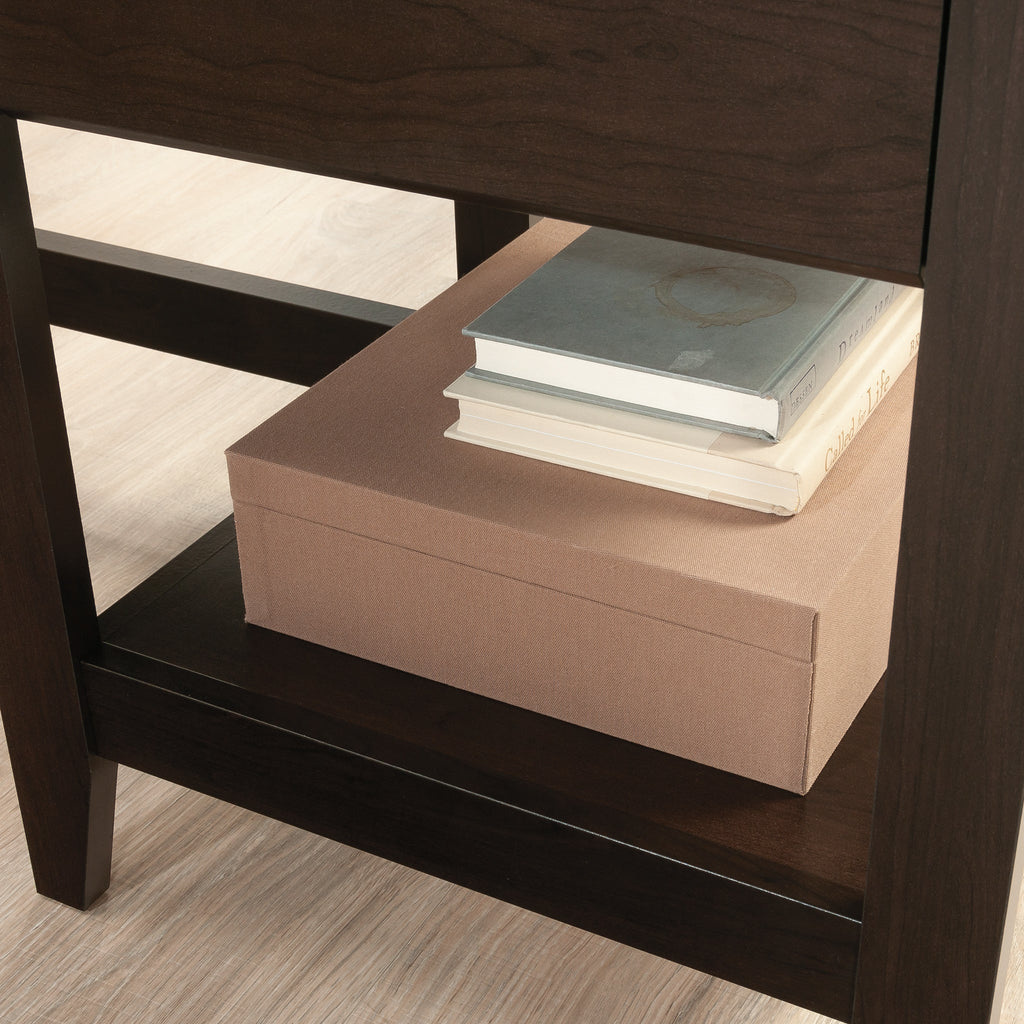 L-Shaped Desk, Brown finish