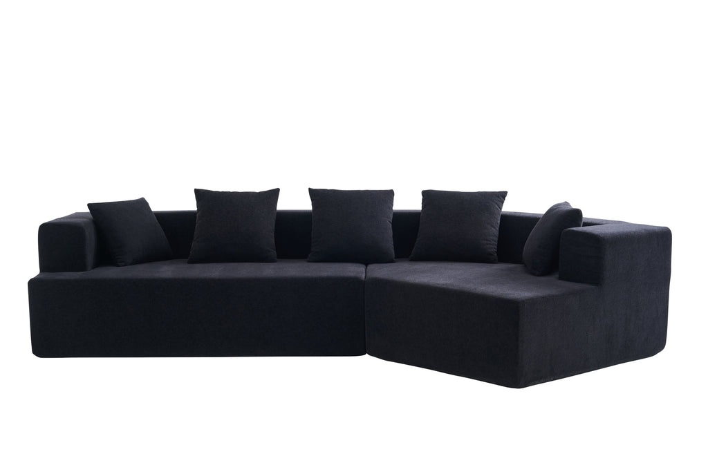 Memory Foam Couch, No Installation & Easy to Transport, Deep Seat Modern Sofa with Chenille Fabric, Couch for Living Room, Bedroom, Apartment, Home Office