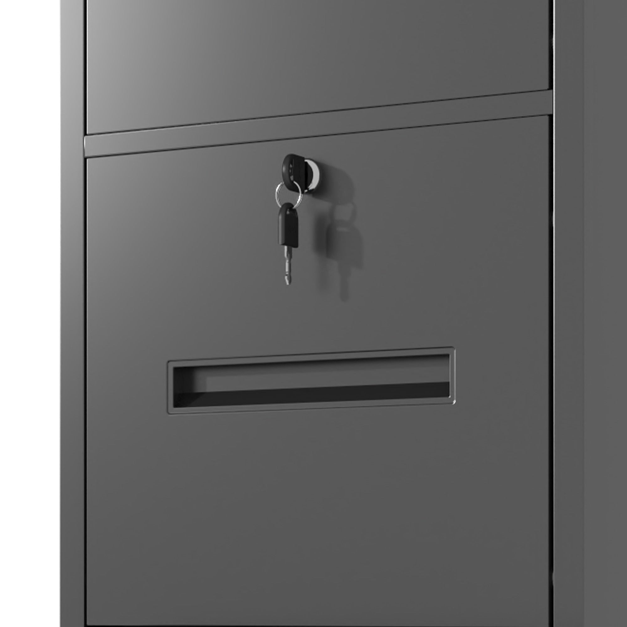 Modern Black 4 Drawer Metal Vertical Filing Cabinets with Lock for Home Office, Steel Construction, Letter/Legal/A4/F4 Size