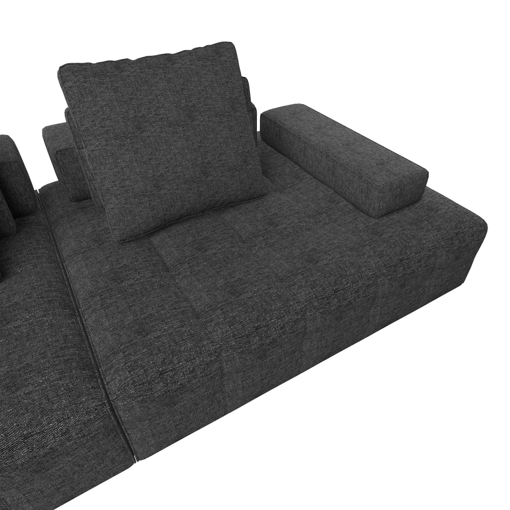 Sofa Couch for Living Room, Modern Loveseat Sofa with Extra Deep Seats, Comfy Armrests, Couches for Living Room Apartment Lounge, Easy Assembly, Grey
