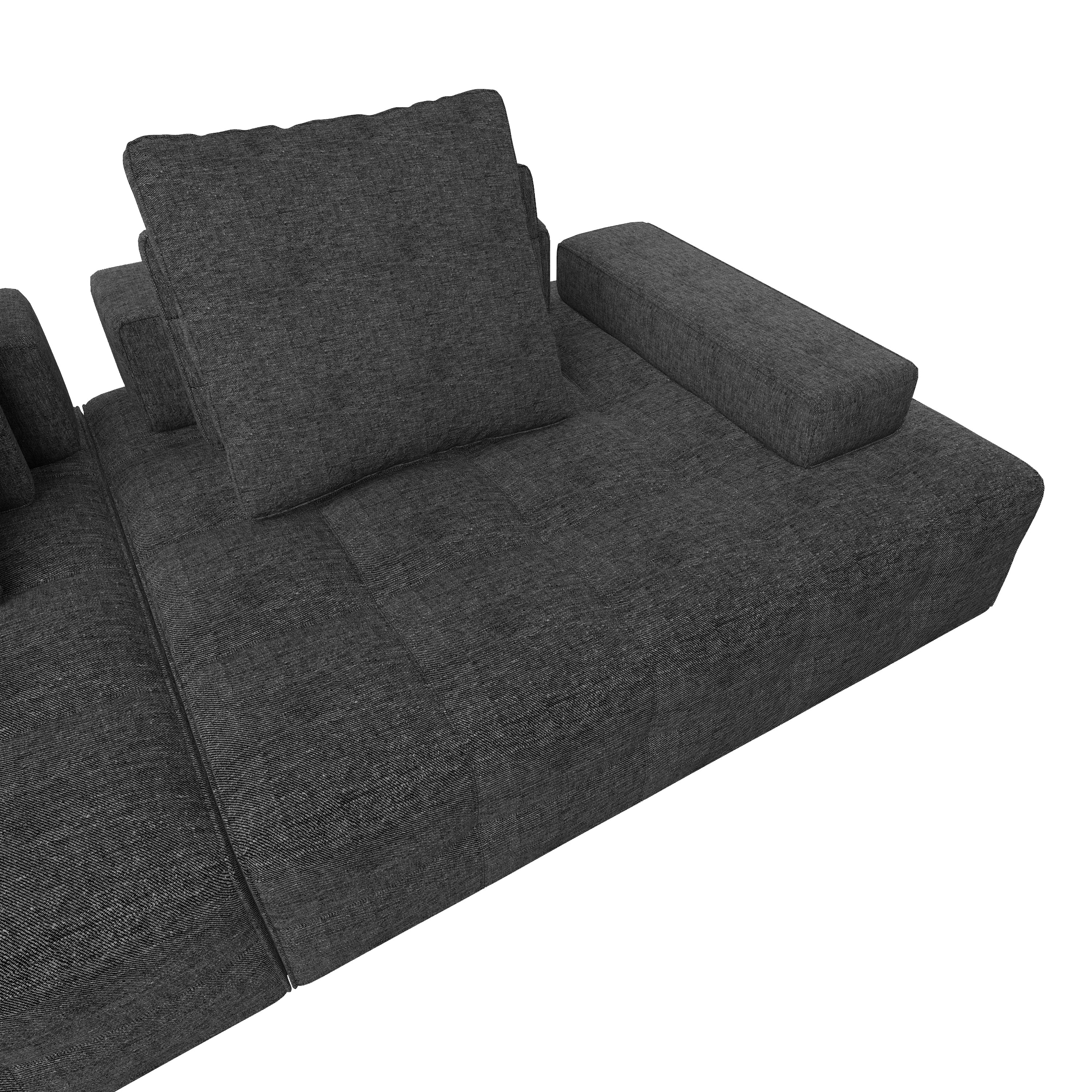 Sofa Couch for Living Room, Modern Loveseat Sofa with Extra Deep Seats, Comfy Armrests, Couches for Living Room Apartment Lounge, Easy Assembly, Grey