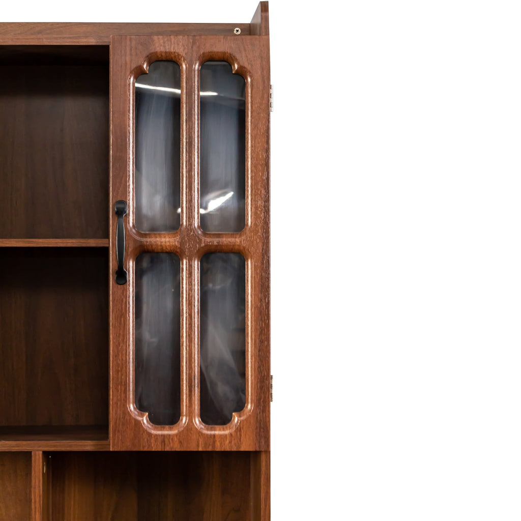 L-Shaped Corner Computer Desk  for Home Office or Study desk, Study Modern Style Table with Drawers, Bookshelf & Hutch, 2-in-1 L-Shaped Design, Large Working Space