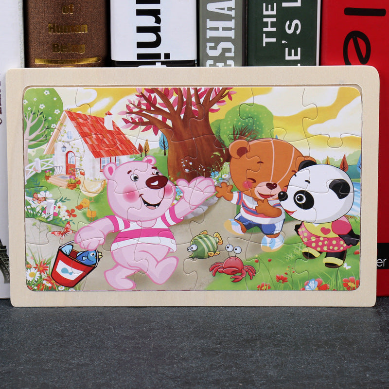 Wooden Animal Puzzle – Educational Jigsaw Toy for Kids
