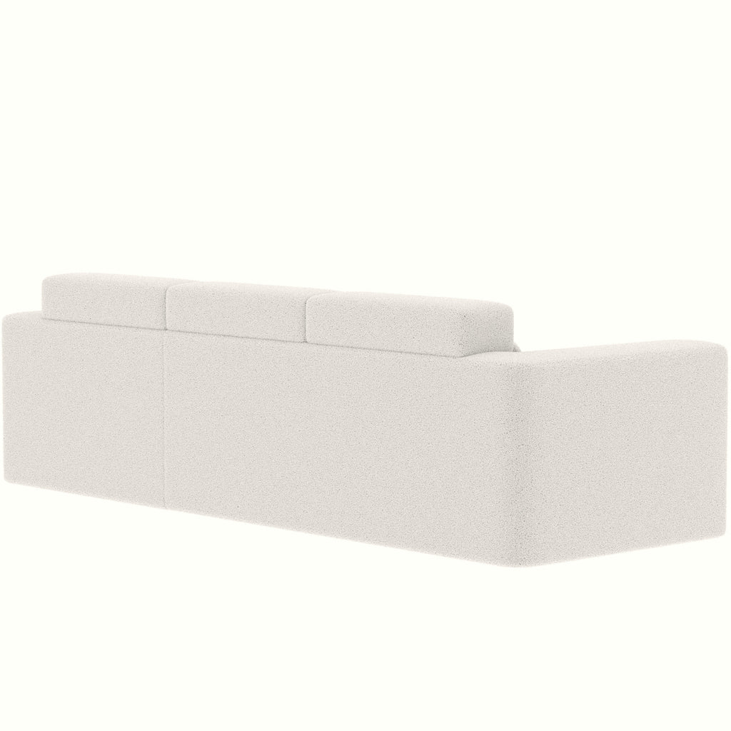109'' Modern Modular Sectional Sofa,  Teddy Fabric L Shaped Couch, 3 Seat Corner Sofa Couch, Modern Upholstered Couch with Chaise & Pillows for Living Room Apartment, No Assembly Required