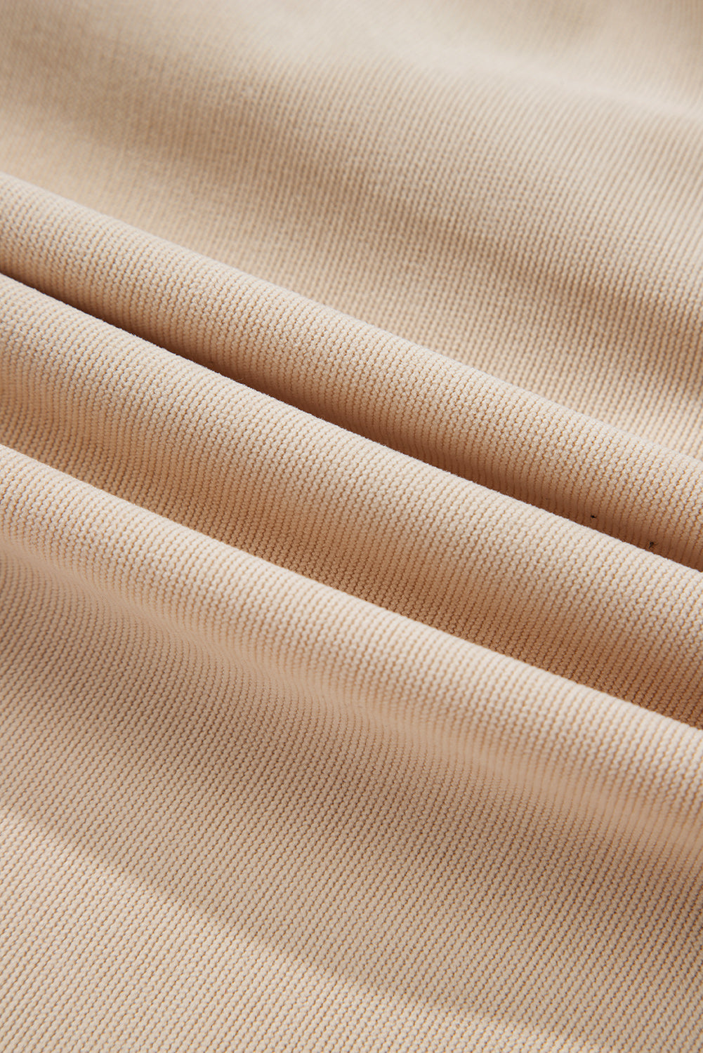 Solid Corduroy Half-Button Collared Mini Dress