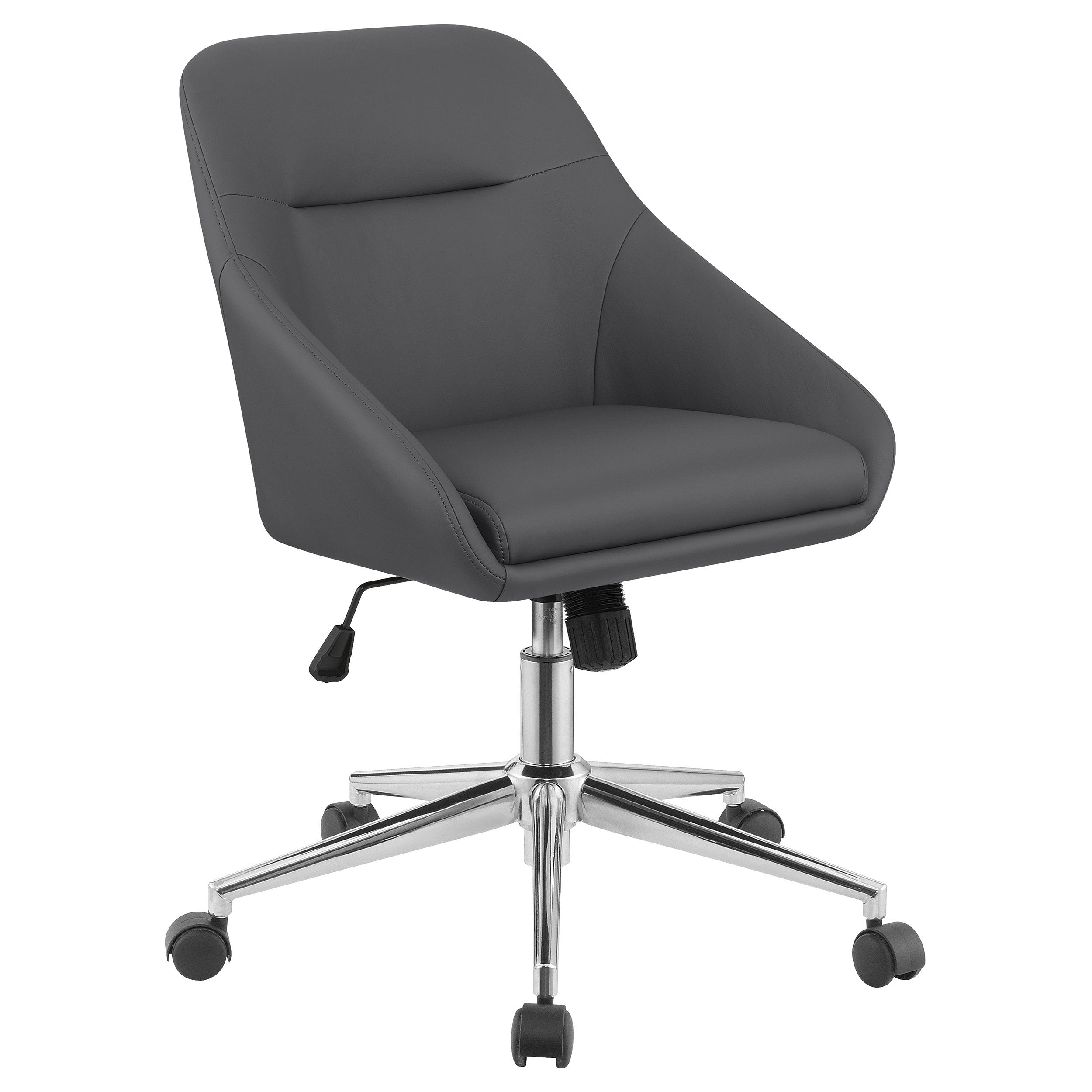 Jackman Grey Upholstered Adjustable Home Office Desk Chair
