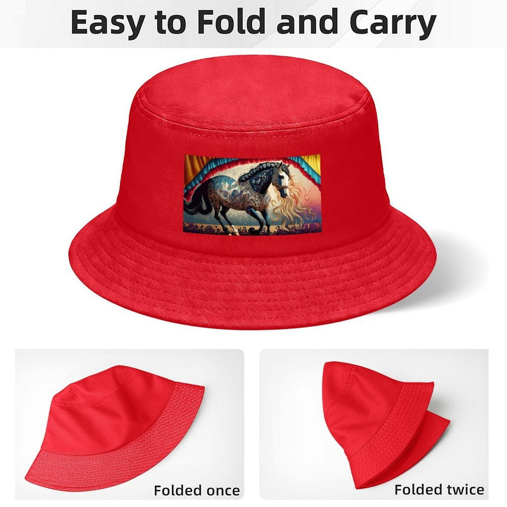Bejeweled Horse Design Kid's Bucket Hat | Ships from USA