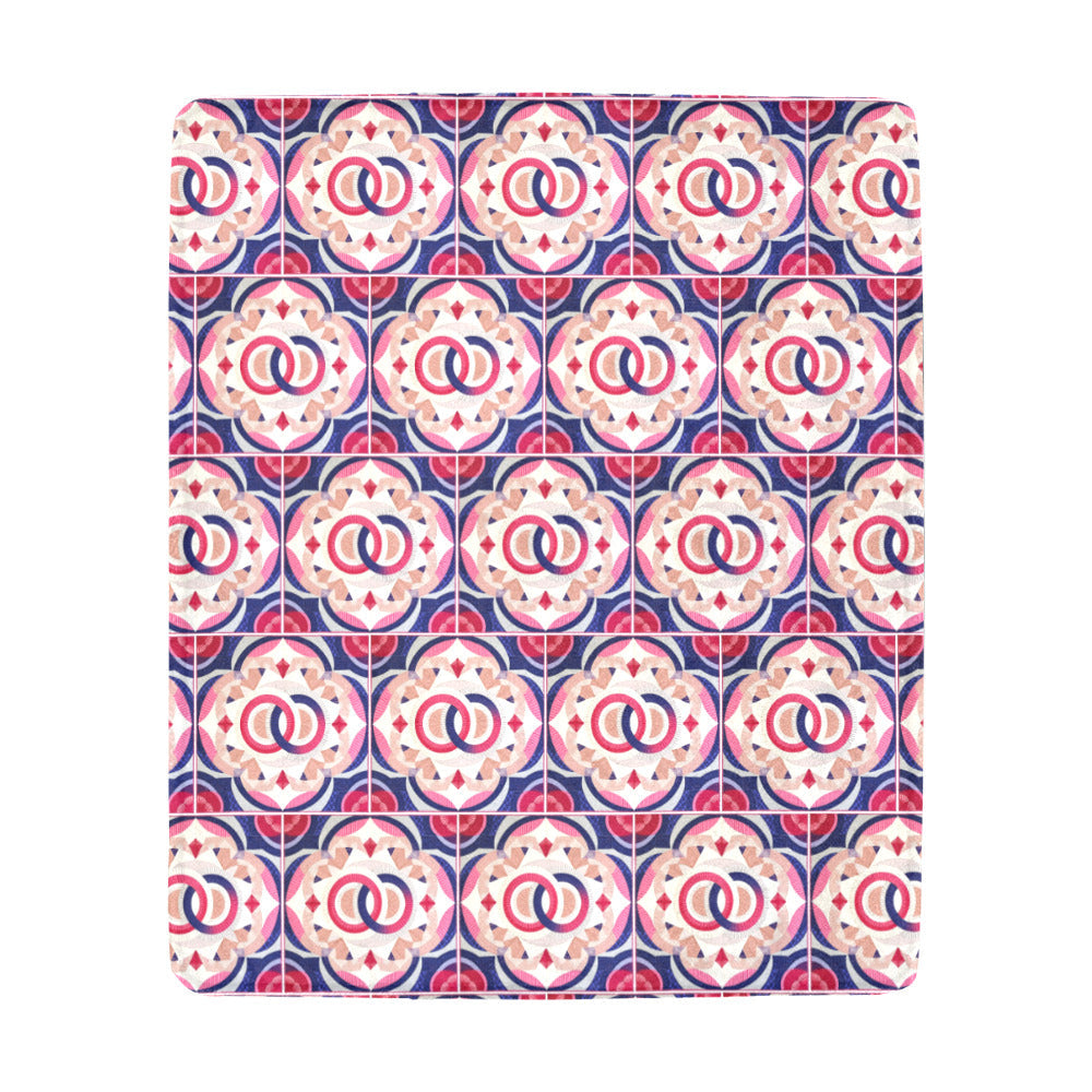 Double Rings Ultra-Soft Micro Fleece Blanket 50" x 60" (Made in USA)