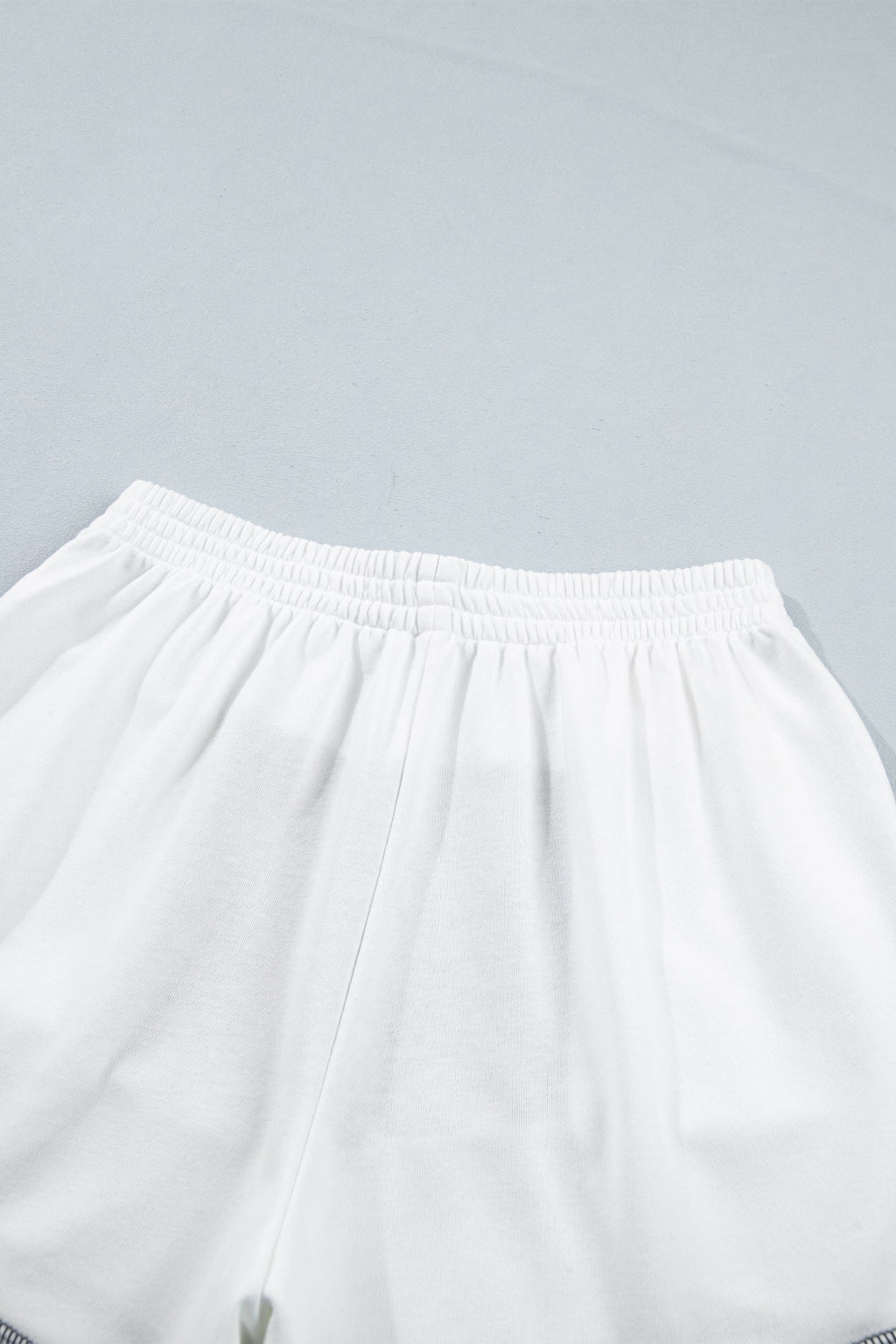 Stripe Colorblock Reverse Seam Top and Shorts Set