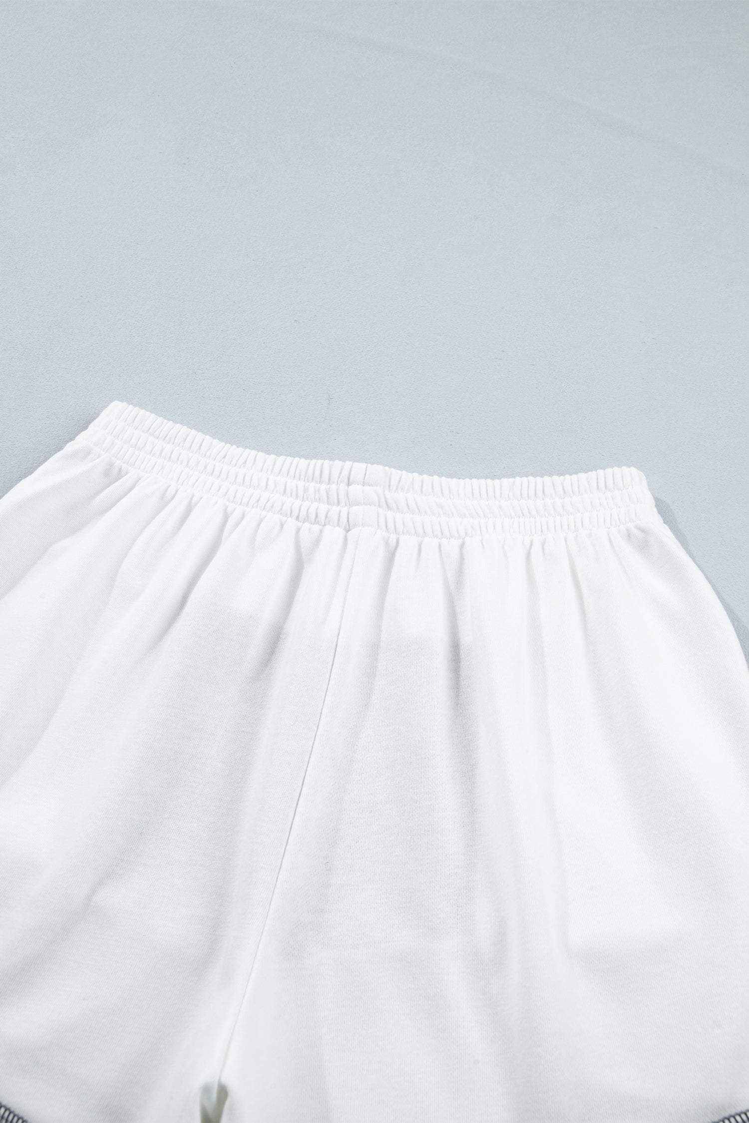 Stripe Colorblock Reverse Seam Top and Shorts Set