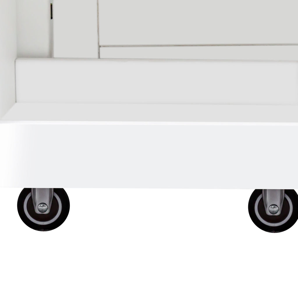 Kitchen pantry cabinet with multi-functional pull-out multi-tier storage shelf,Farmhouse Storage Cabinet with 4 Doors,Pantry Organizers for Kitchen,Dining Room(White)