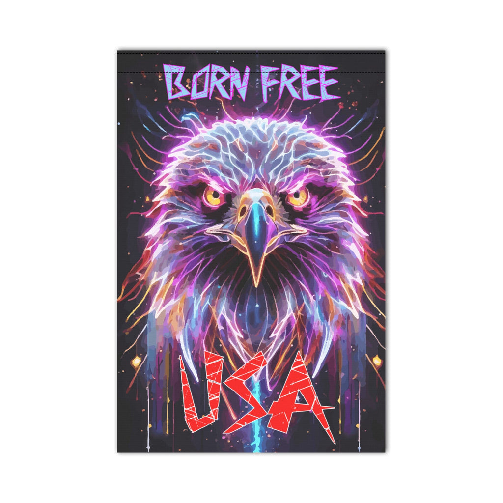 Born Free USA Electric Bald Eagle Garden Flag - 12" x 18" (Made in USA)
