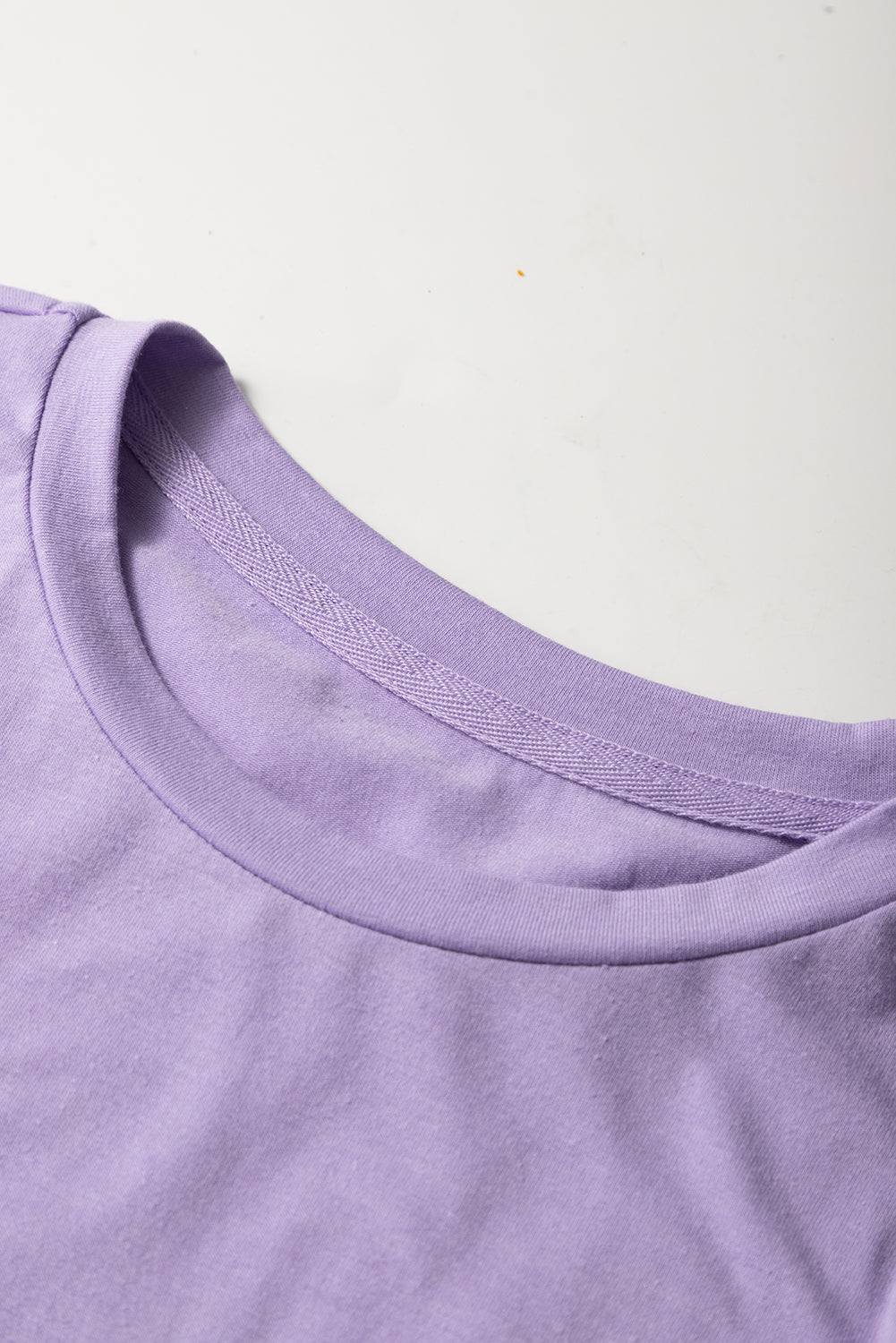 Solid Short Sleeve Crew Neck Tee