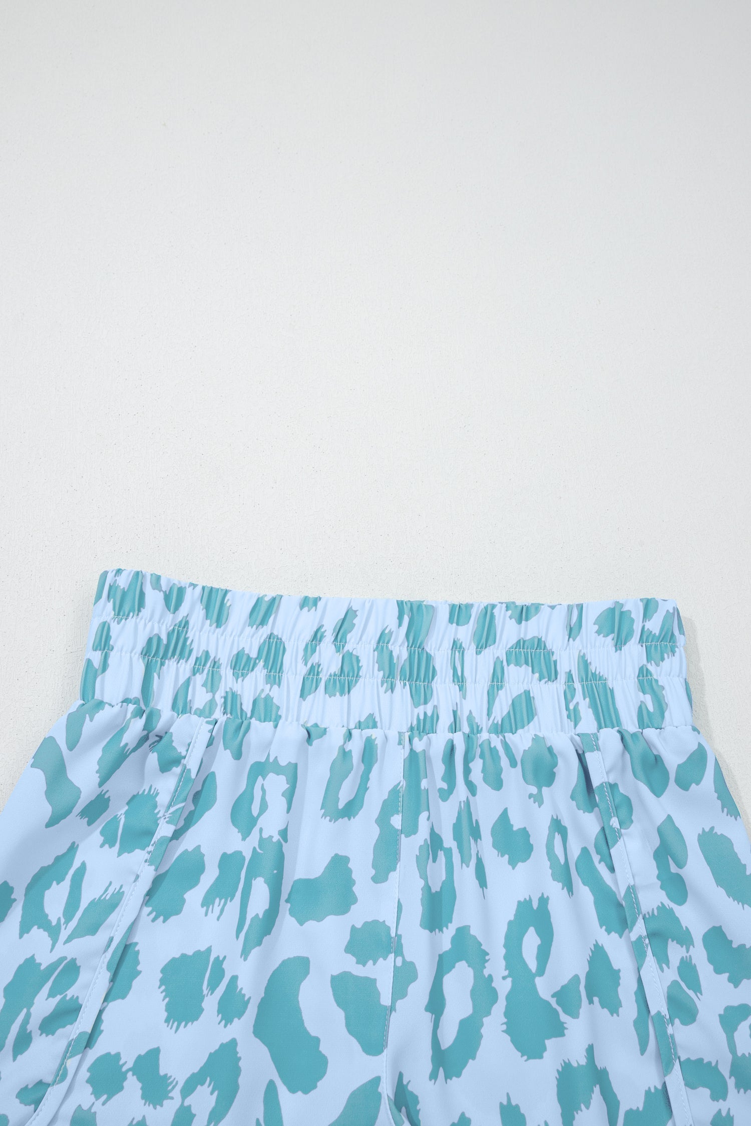 Leopard & Checker High Waist Athletic Shorts