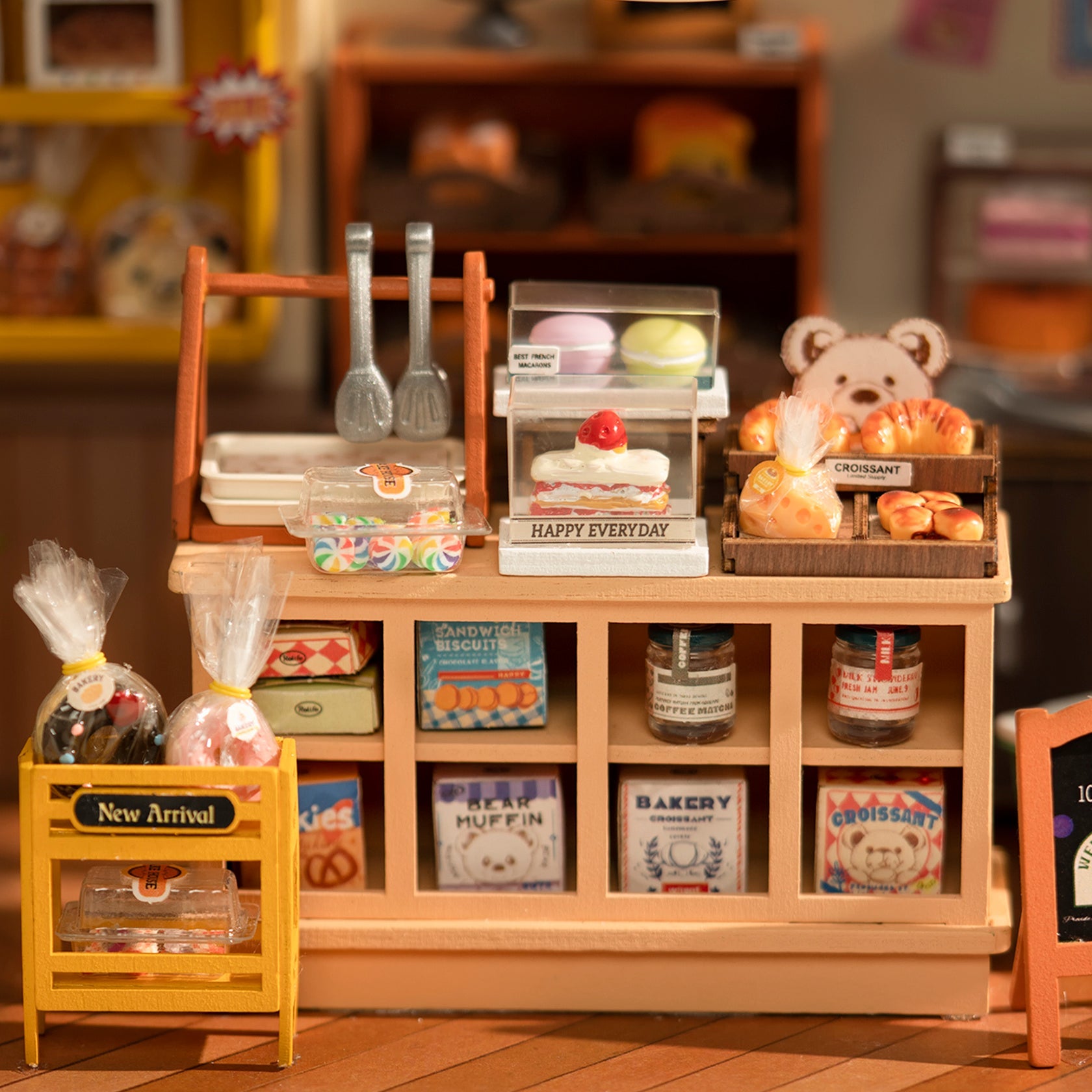 Rolife Becka's Baking House DIY Miniature Dollhouse – 3D Wooden Craft Kit