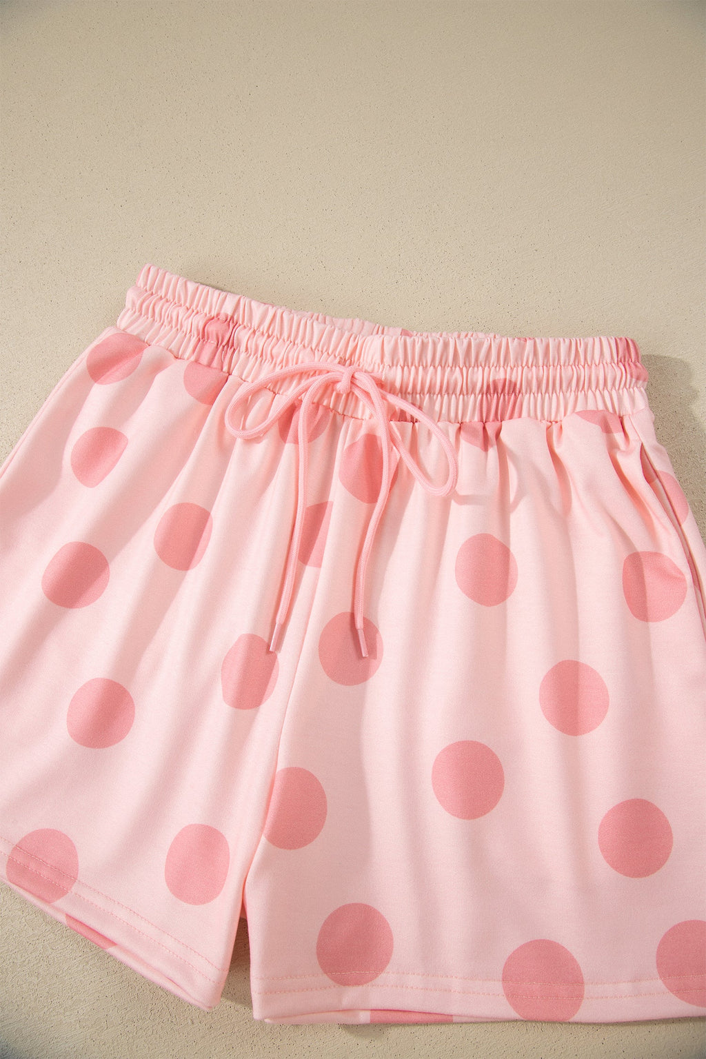 Polka Dot Tee & Drawstring Short Set