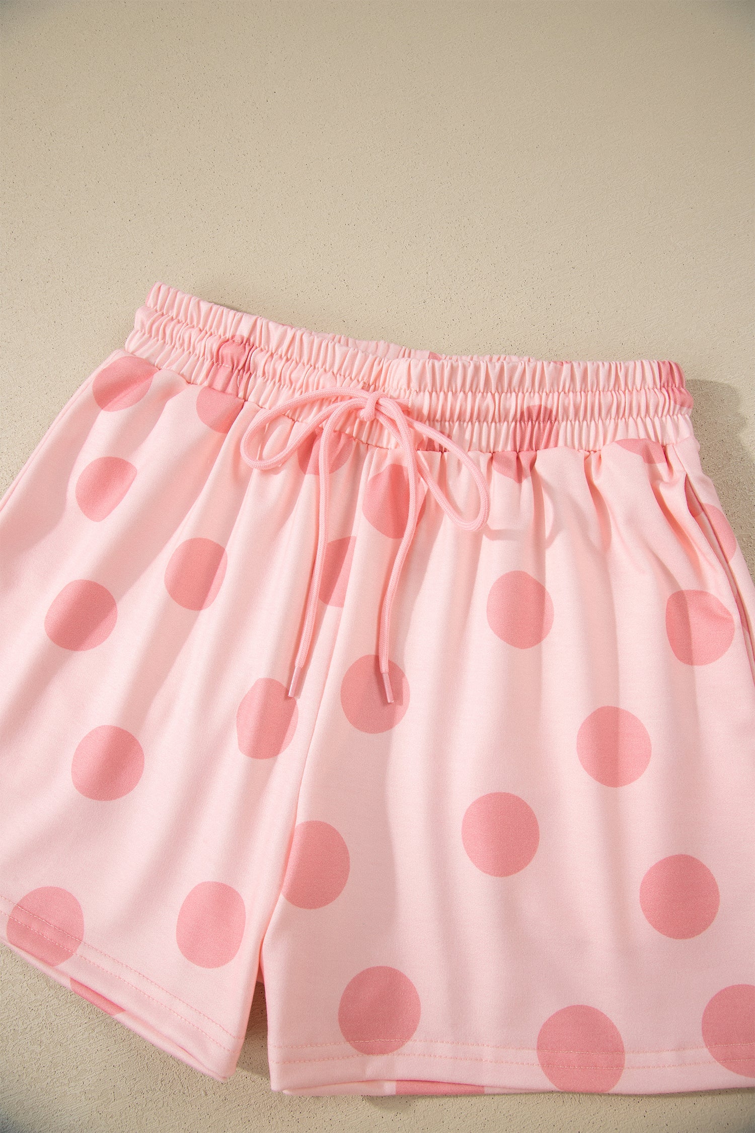 Polka Dot Tee & Drawstring Short Set