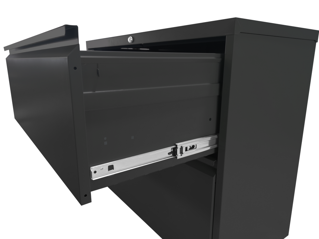 2 Drawer Lateral File Cabinet with Lock – Heavy-Duty Metal Filing Cabinet for Home Office, Space-Saving Wide Storage for Letter/Legal/A4/F4, Silent Full-Extension Slides, Easy-Assembly