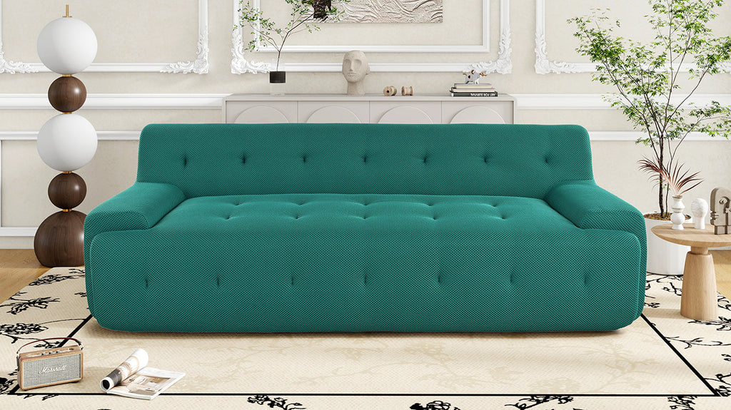 U_Style 86.2'' Modern Minimalist Style Tufted Design Upholstered Sofa, 3-Seat Compression Sofa for Living Room, Bedroom, and Apartment