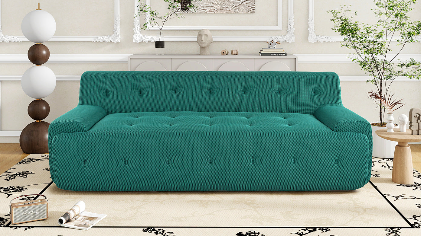 U_Style 86.2'' Modern Minimalist Style Tufted Design Upholstered Sofa, 3-Seat Compression Sofa for Living Room, Bedroom, and Apartment