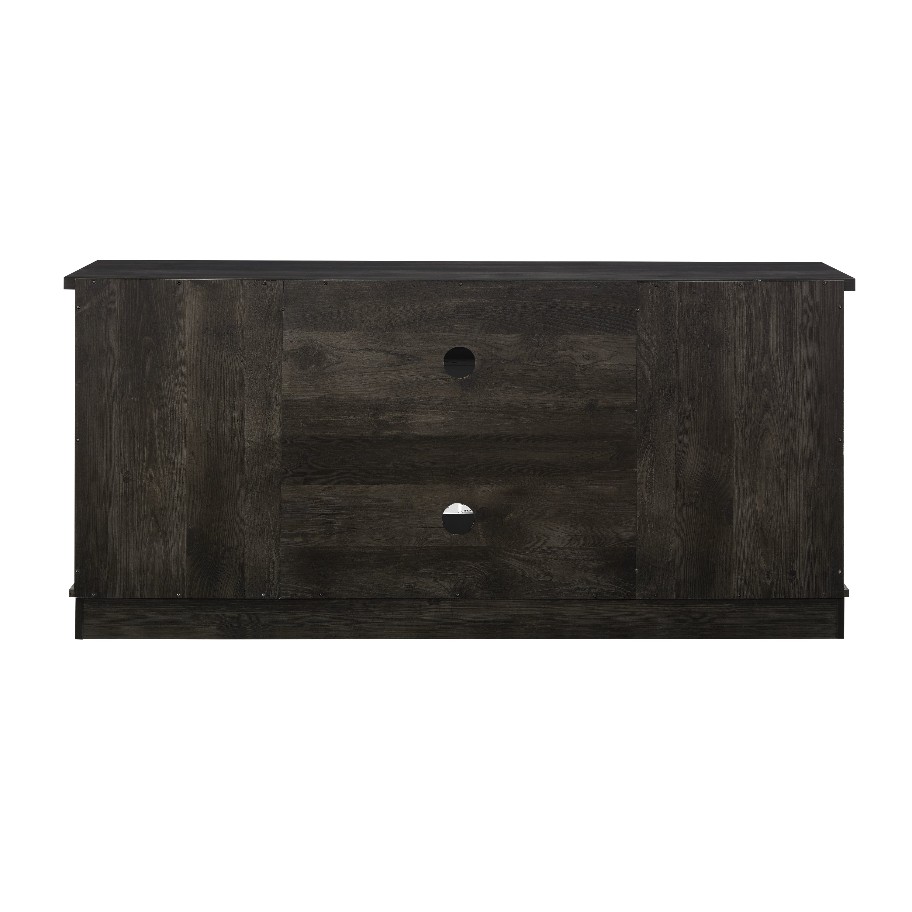 Multipurpose Sliding Door TV Stand Large Storage Cabinet with 2 Sliding Fluted Glass Doors, TV Up to 65'', TV Desk Storage Rack with 23' Fireplace TV Stand, Charcoal GREY, 59.13'W*15.94'D*27.8'H