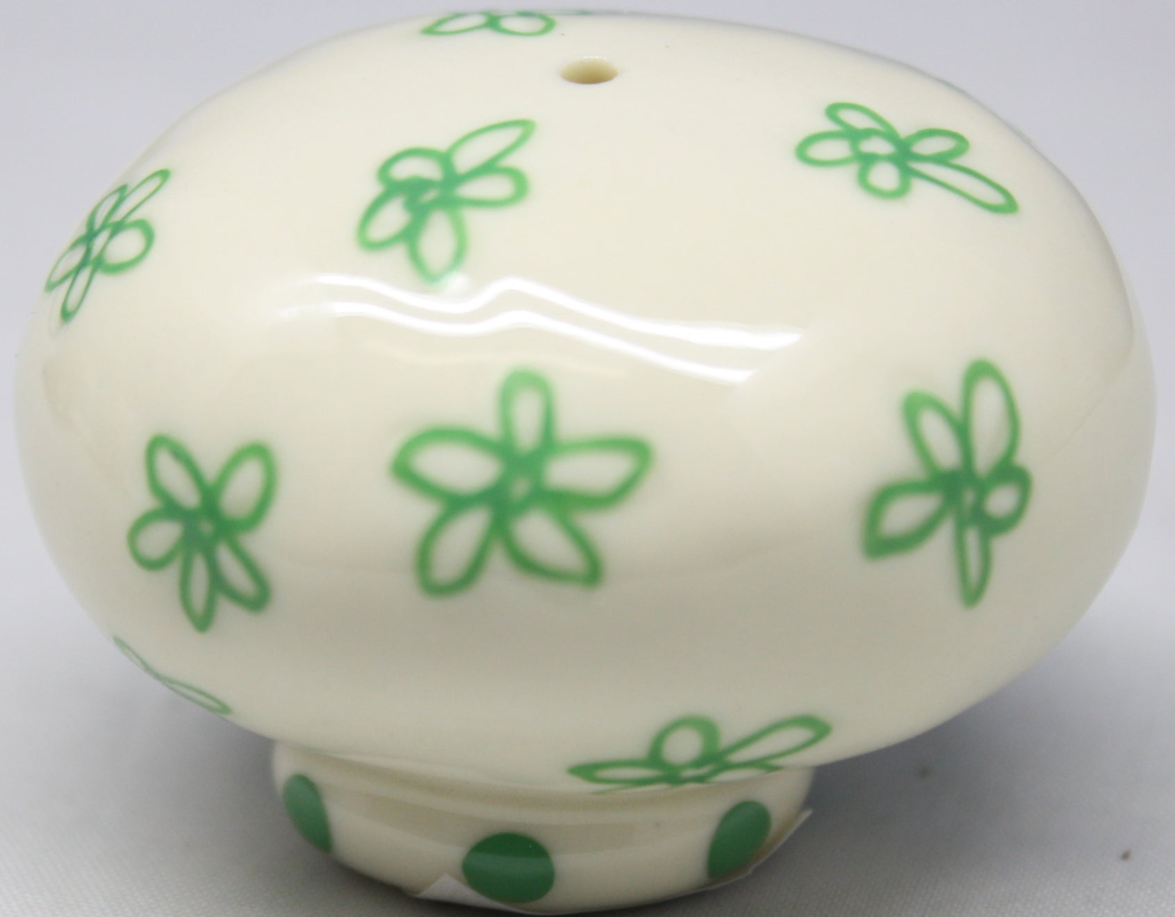 Bead It - Bead Body White With Green Swirl