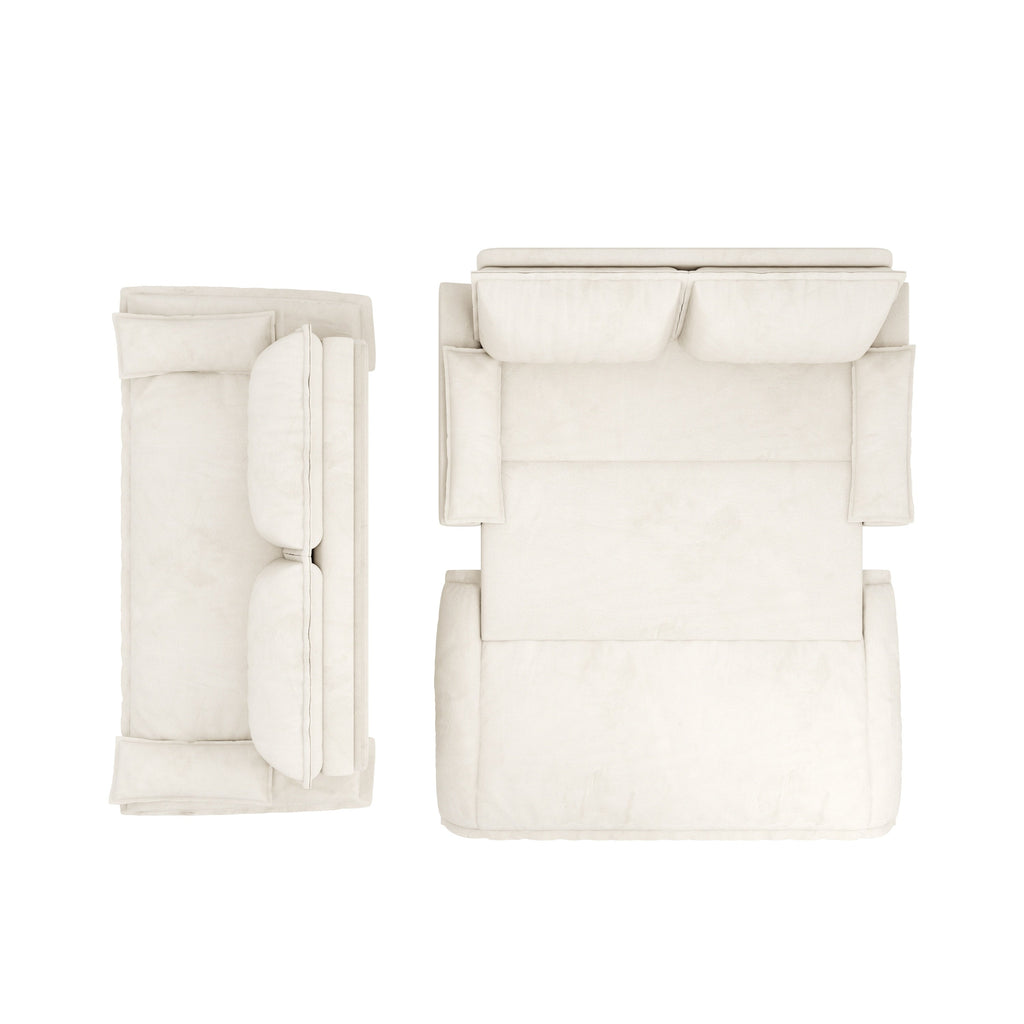 73.2' Queen Pull Out Sofa Bed,3-in-1 Convertible Sleeper Sofa,Multi-Functional Velvet Loveseat Bed