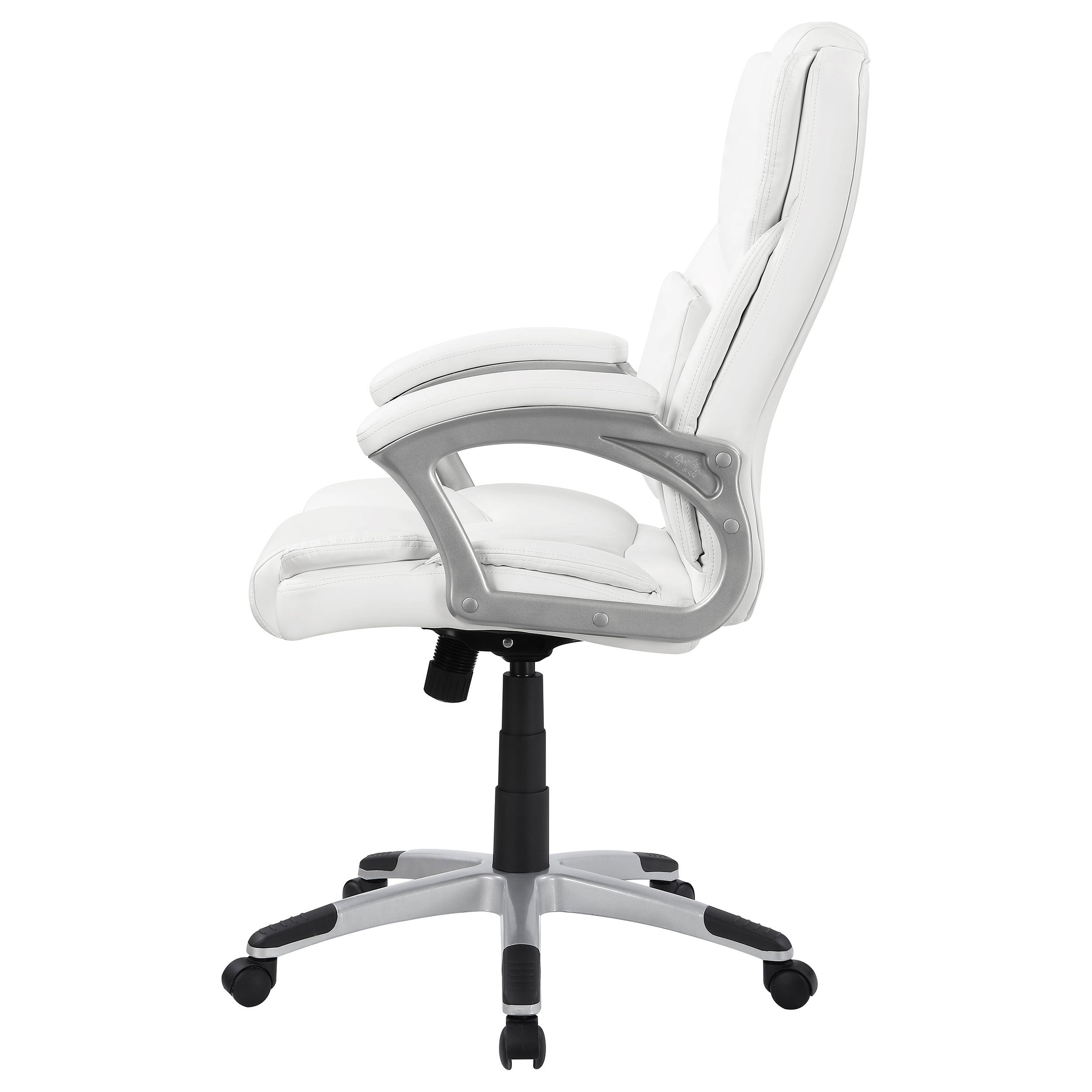 Kaffir White Upholstered Adjustable Home Office Desk Chair