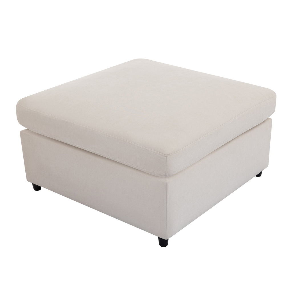 [ Video Provided]U_STYLE Upholstered Sectional Sofa with Removable Ottoman,U-Shape 6 Seat Sectional Couch,  for Living Room,,Apartment, Spacious Space