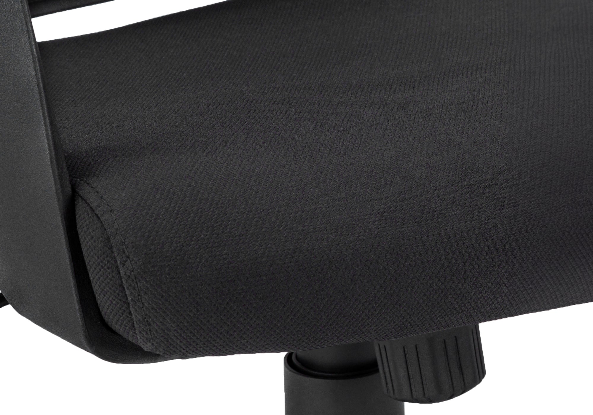 Office Chair, Adjustable Height, Swivel, Ergonomic, Armrests, Computer Desk, Work, Black Fabric, Black Metal, Contemporary, Modern
